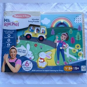 NEW Melissa & Doug Ms. Rachel Wooden Song Puzzle – 6 Songs, Ages 2-5+